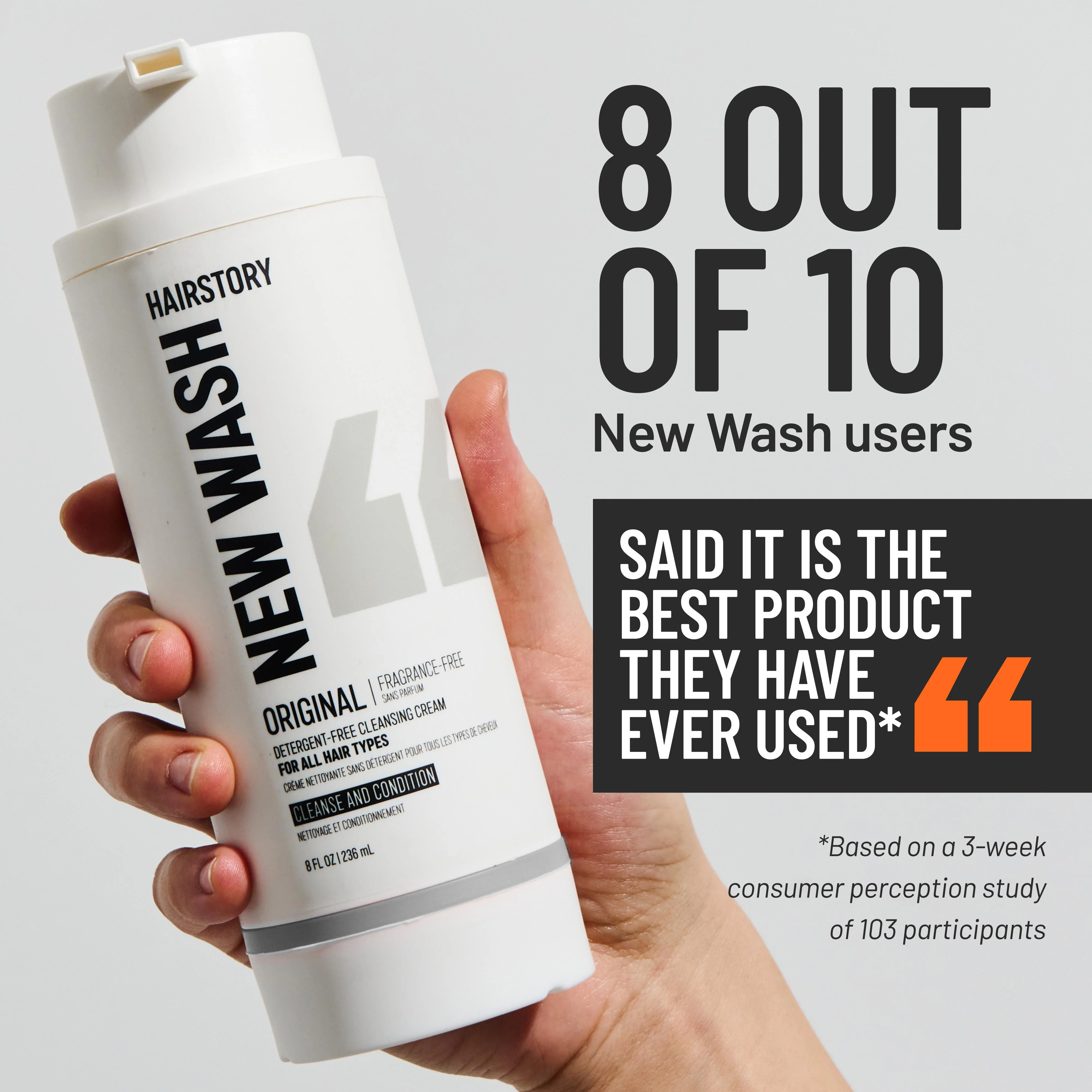 New Wash Fragrance Free 8oz bottle - Image 4